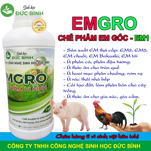 Các loại chế phẩm sinh học EM? Mua chế phẩm sinh học ở đâu uy tín nhất? 1 Chế phẩm sinh học có tác dụng cho cả vật nuôi, cây trồng