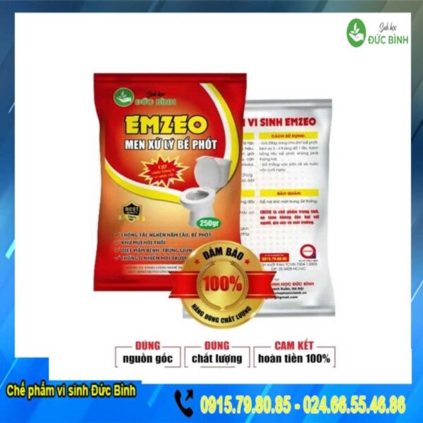 Men xử lý bể phốt emzeo loại 250gr giá 35k/gói