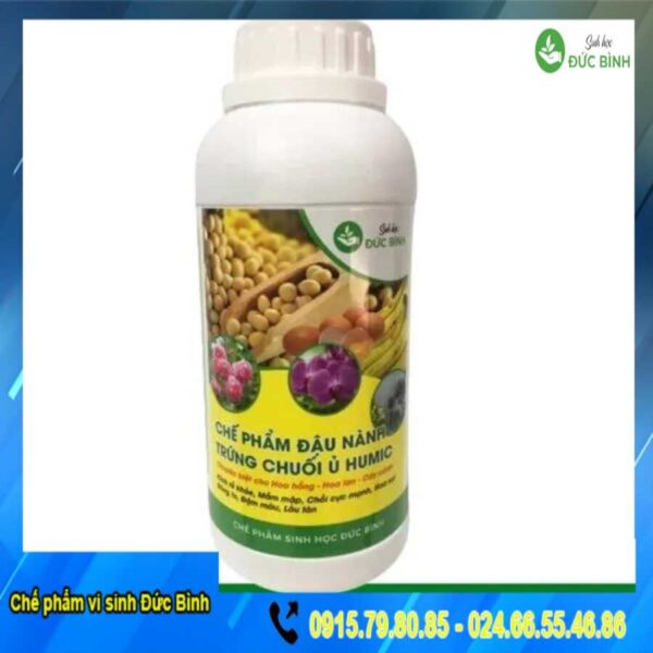 Chế phẩm đậu nành ủ trứng chuối humic của Công ty TNHH Công nghệ sinh học Đức Bình - Một sản phẩm chuyên dụng dành cho hoa hồng, hoa lan, cây cảnh