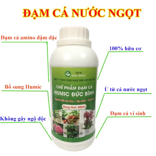 Chế phẩm sinh học là gì? 5 loại chế phẩm sinh học không thể thiếu cho nhà nông 7 Chế phẩm đạm cá humic Đức Bình