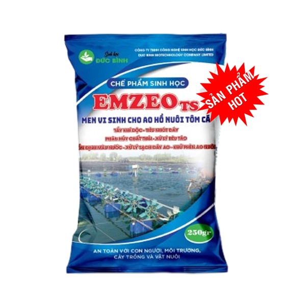 Chế phẩm sinh học xử lý môi trường ao nuôi thủy sản EmzeoTS 4 Chế phẩm sinh học xử lý môi trường ao nuôi thủy sản EmzeoTS