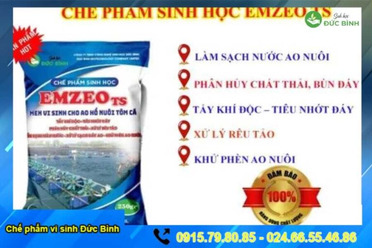 Men vi sinh xử lý nước ao nuôi tôm cá Emzeo TS sử dụng đơn giản mà hiệu quả cao