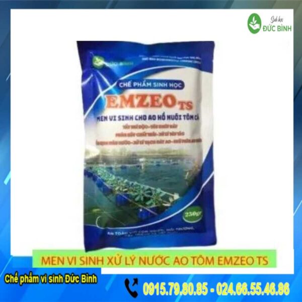 Men vi sinh xử lý nước ao tôm EmzeoTS có nhiều công dụng nổi bật
