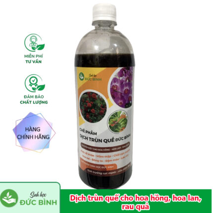 Dịch trùn quế Đức Bình chuyên biệt cho hoa hồng, hoa lan, rau quả