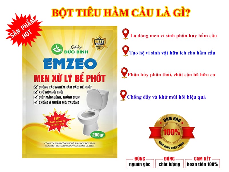 4. What is outstanding about EMZEO Duc Binh septic tank treatment yeast?