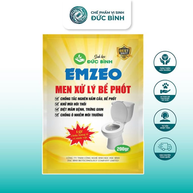 Emzeo xử lý bể phốt hầm cầu - giải pháp sinh học chống tắc nghẽn bể phốt, hầm cầu, không cần phải hút bể phốt