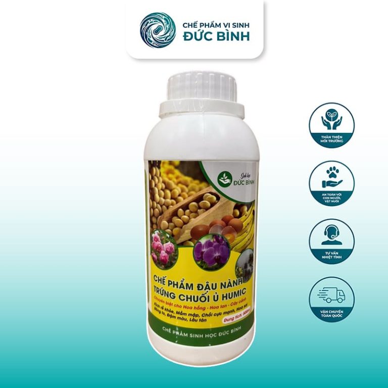 Chế phẩm đậu nành trứng chuối ủ humic Đức Bình
