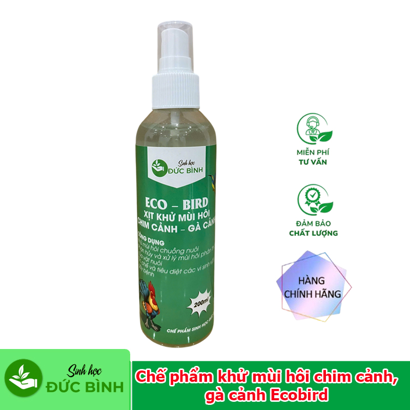 Chế phẩm khử mùi hôi chim cảnh, gà cảnh Ecobird cách sử dụng Chế phẩm Xịt khử mùi hôi chim cảnh, gà cảnh Ecobird rất đơn giản, chỉ cần xịt vào lồng chim, chuồng gà